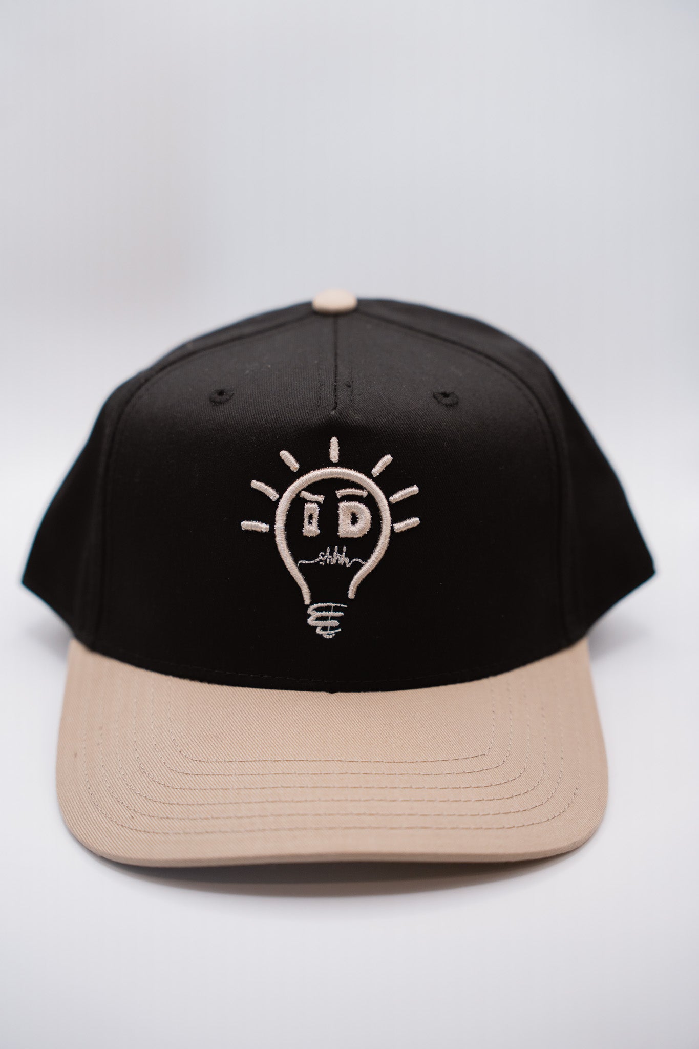 Baseball Cap - Black & Khaki w/ Khaki Logo