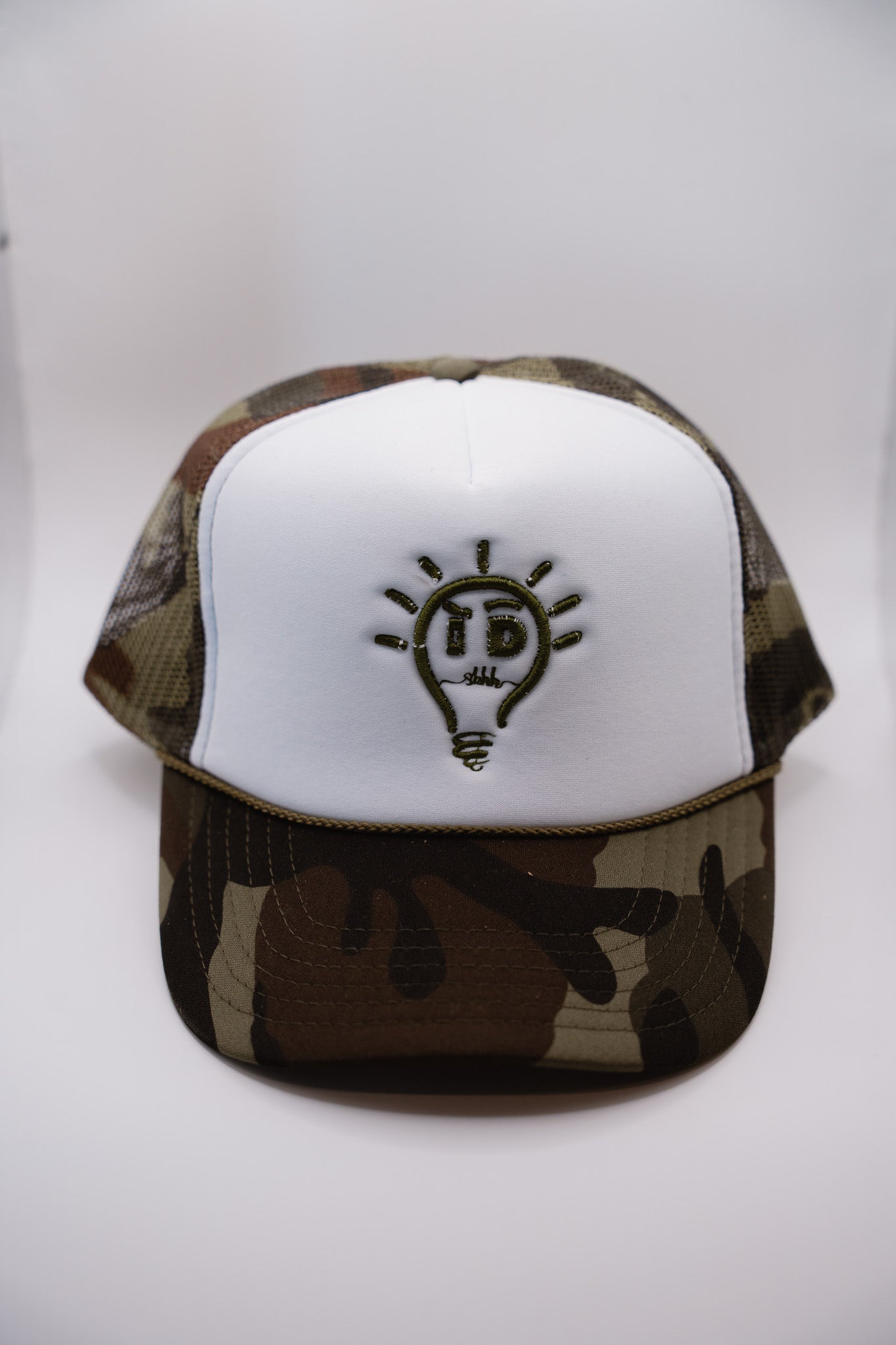 Foam Trucker Hat | Dark Green Fatigue & White w/ Dark Green Logo