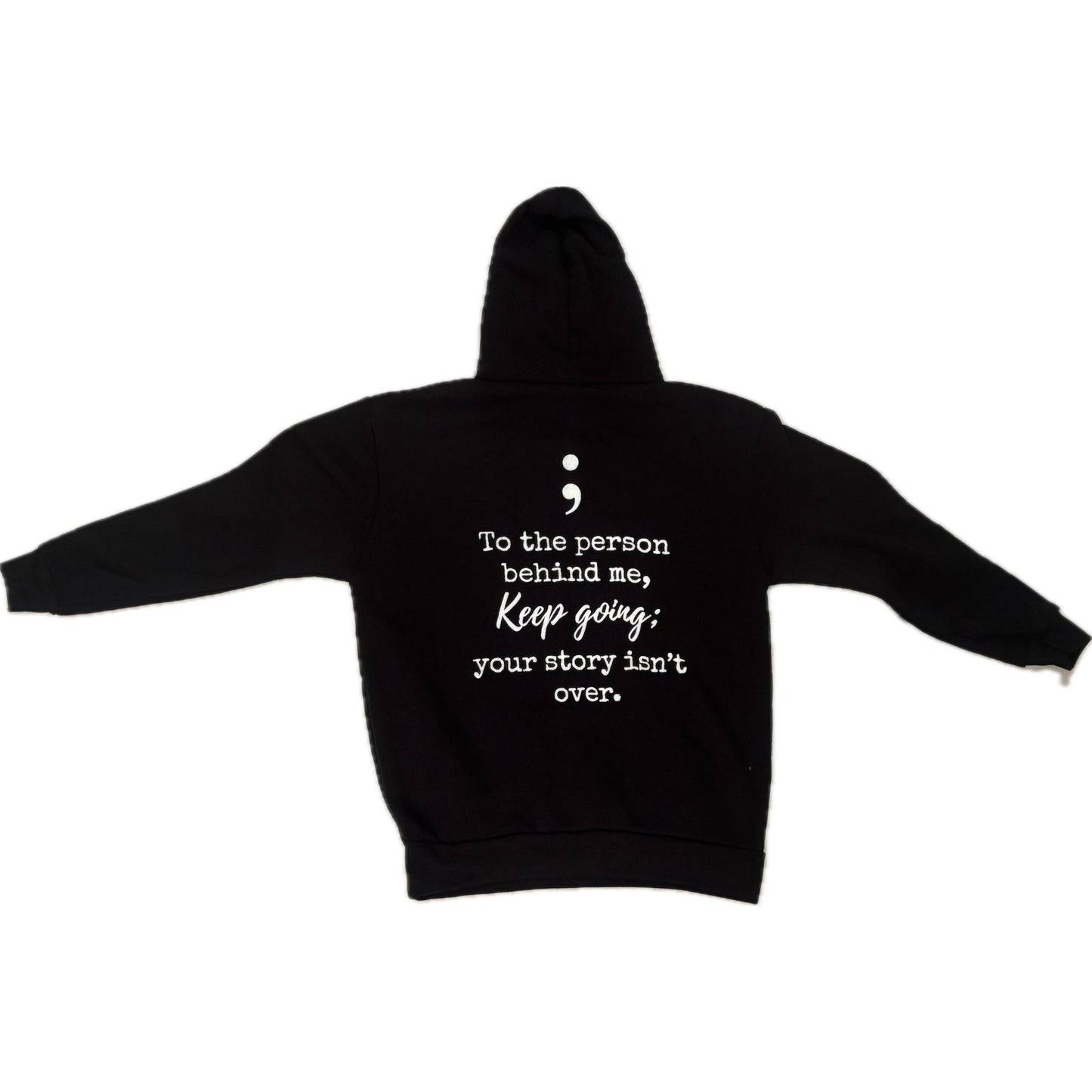 Keep Going Semicolon Hoodie #2 (Black)