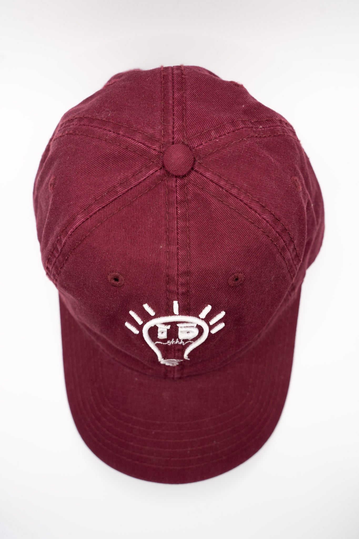 Dad Hat - Maroon w/ White Logo
