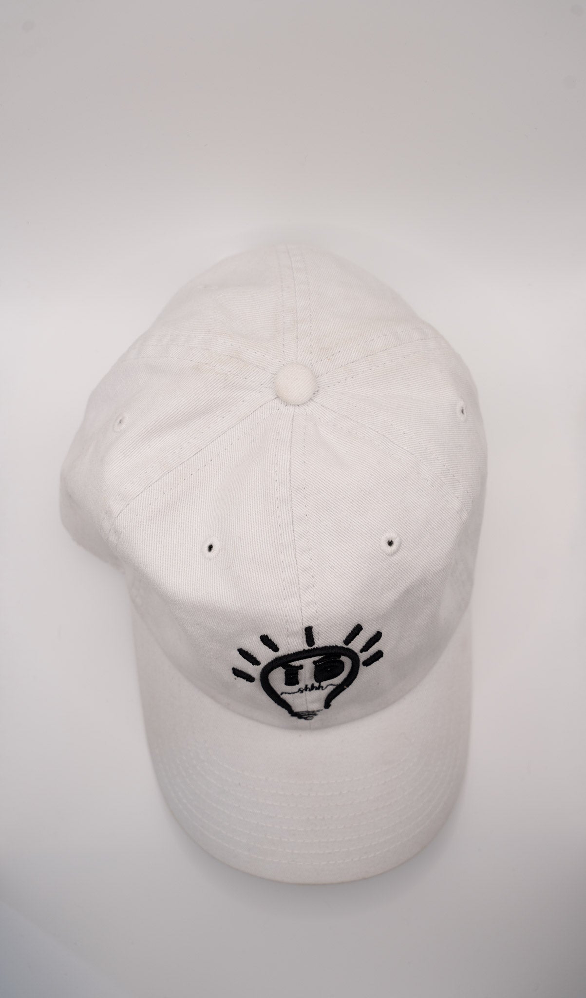 Dad Hat - White w/ Black Logo