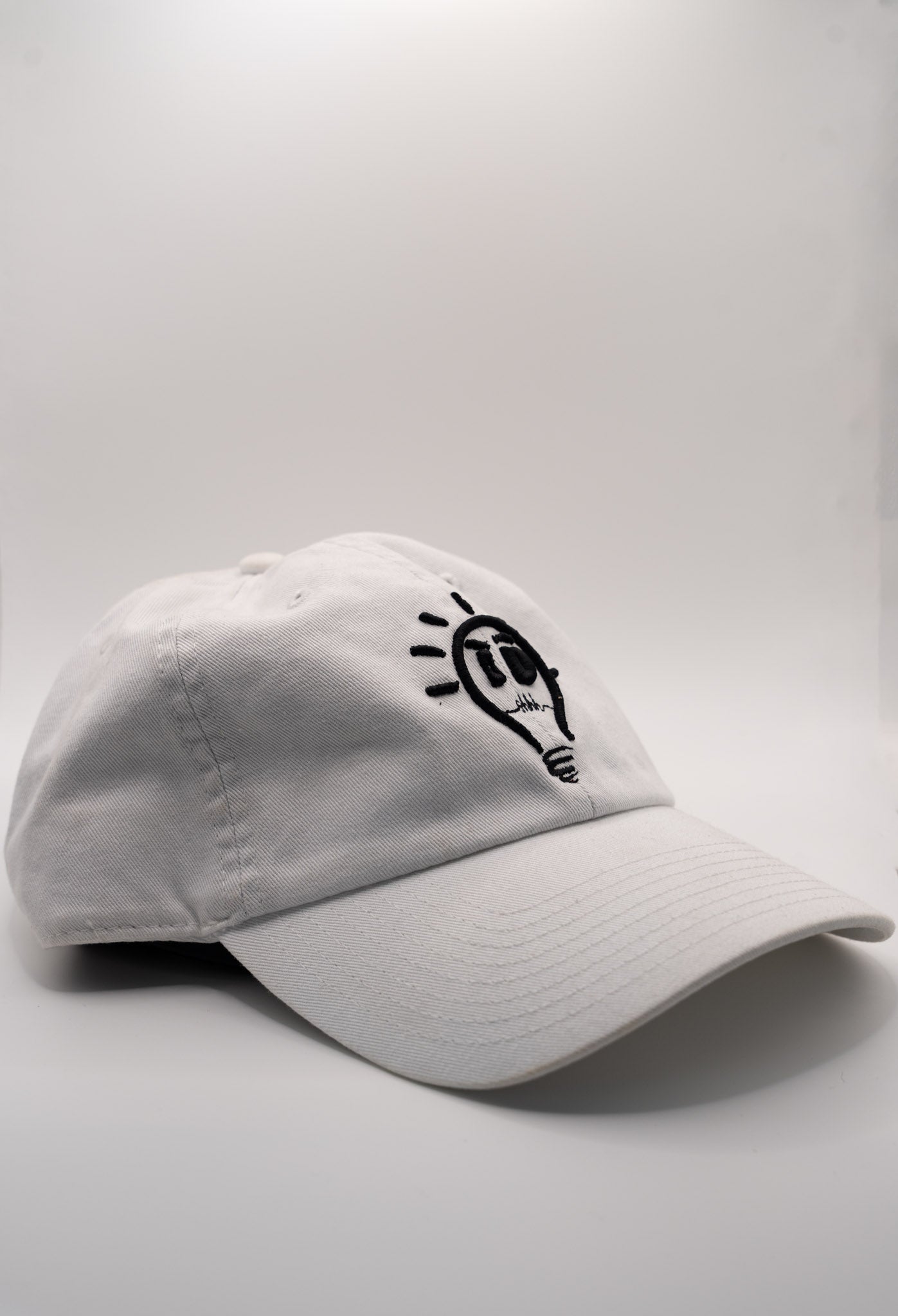Dad Hat - White w/ Black Logo