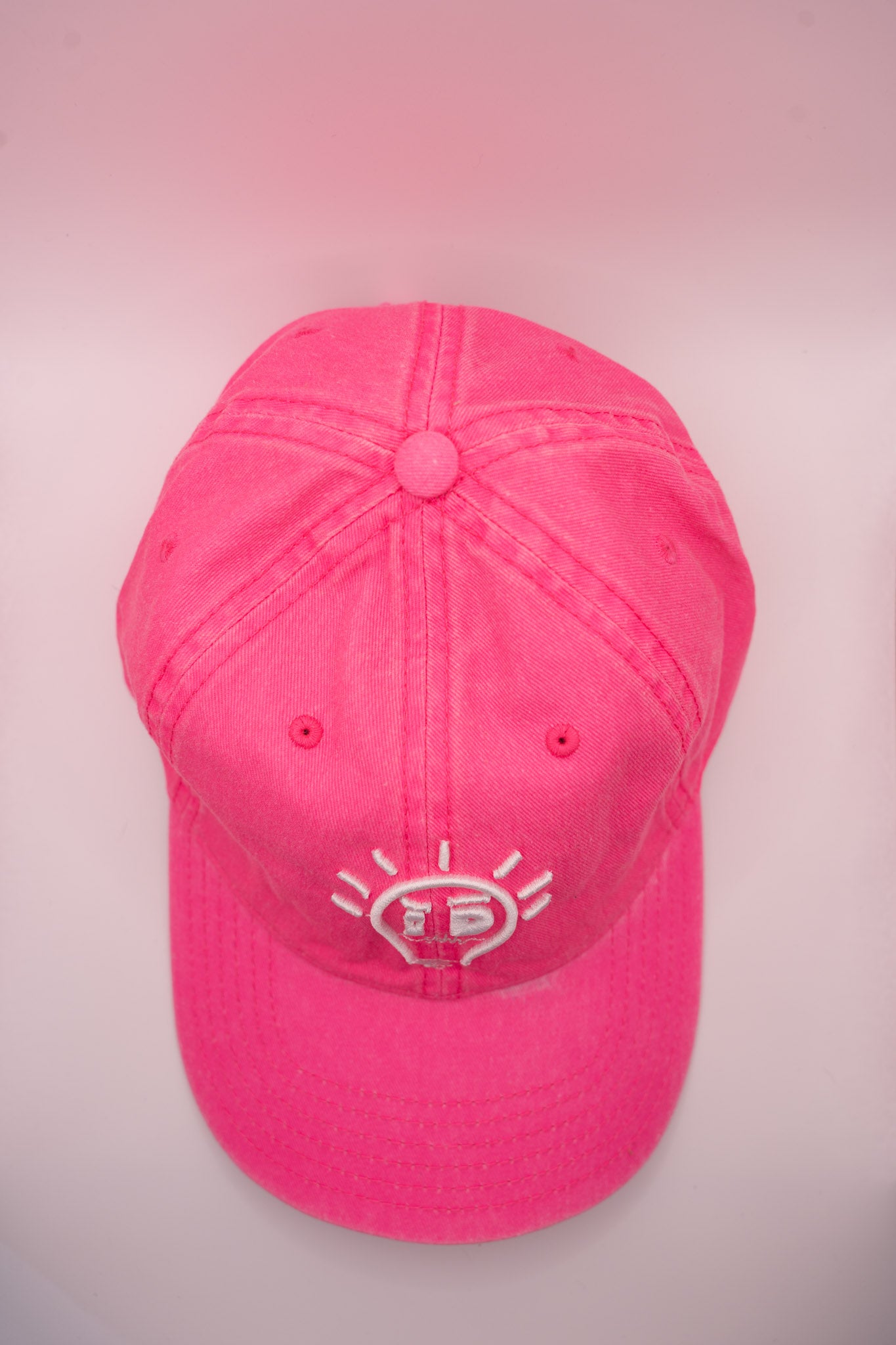 Dad Hat - Pink w/ White Logo