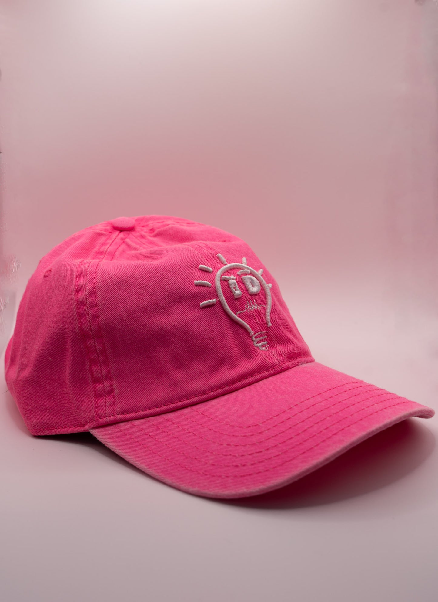Dad Hat - Pink w/ White Logo