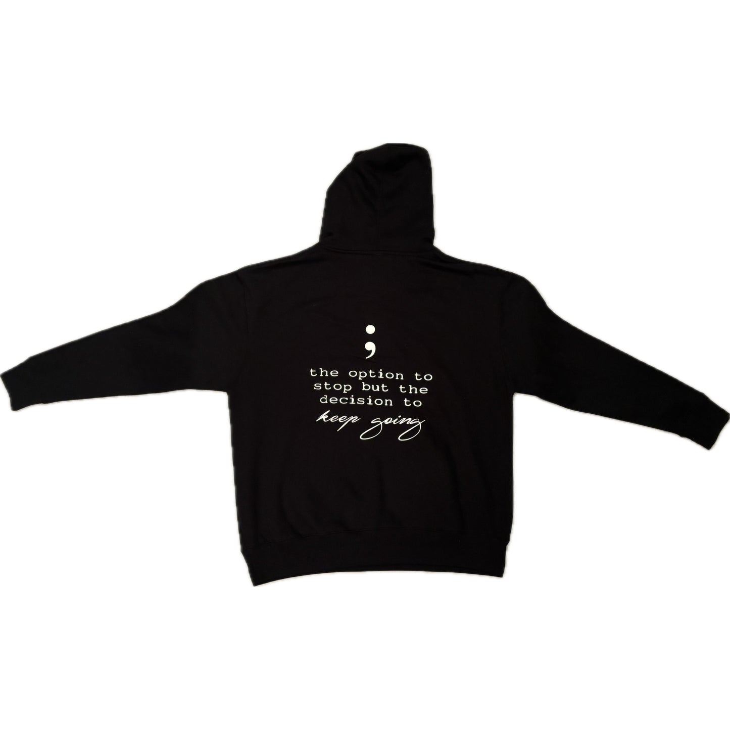 Keep Going Semicolon Hoodies #1 (Black)