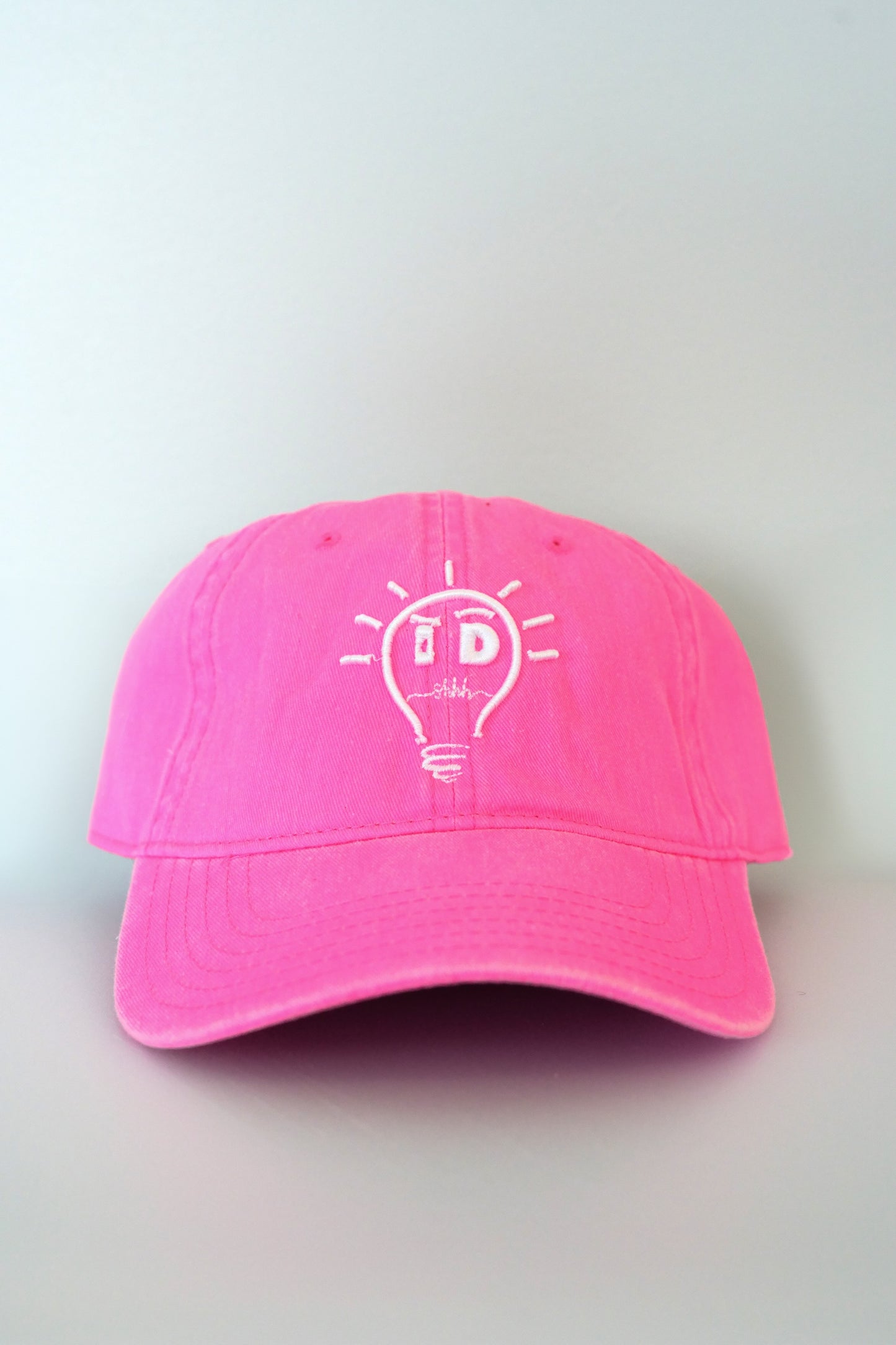 Dad Hat - Pink w/ White Logo