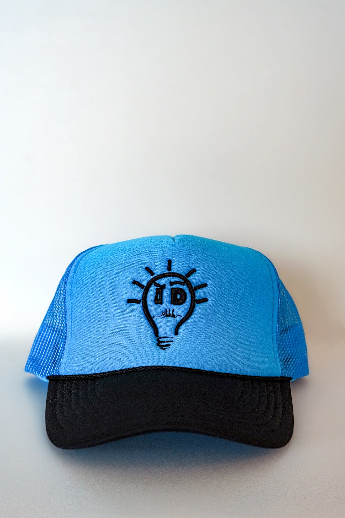 Foam Trucker Hat | Royal Blue & Black (brim) w/ Black Logo