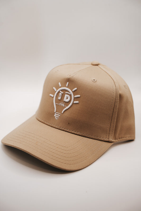 Baseball Cap - Khaki w/ White Logo