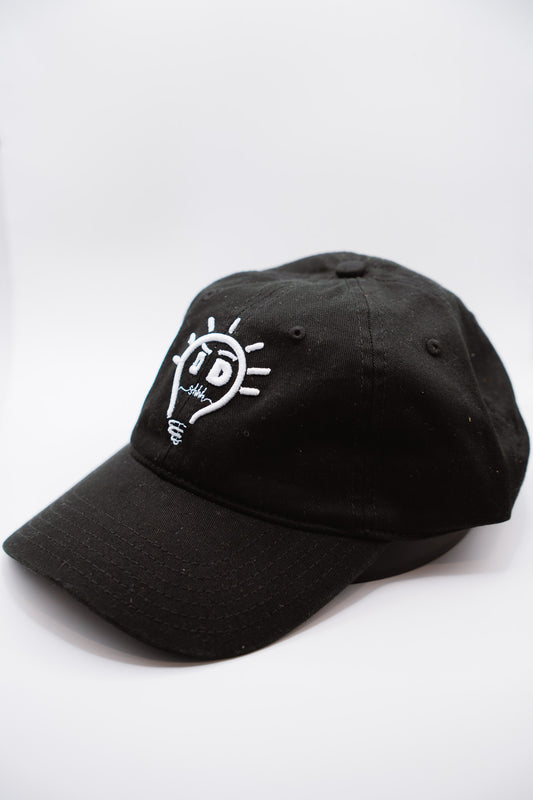 Dad Hat - Black w/ White Logo