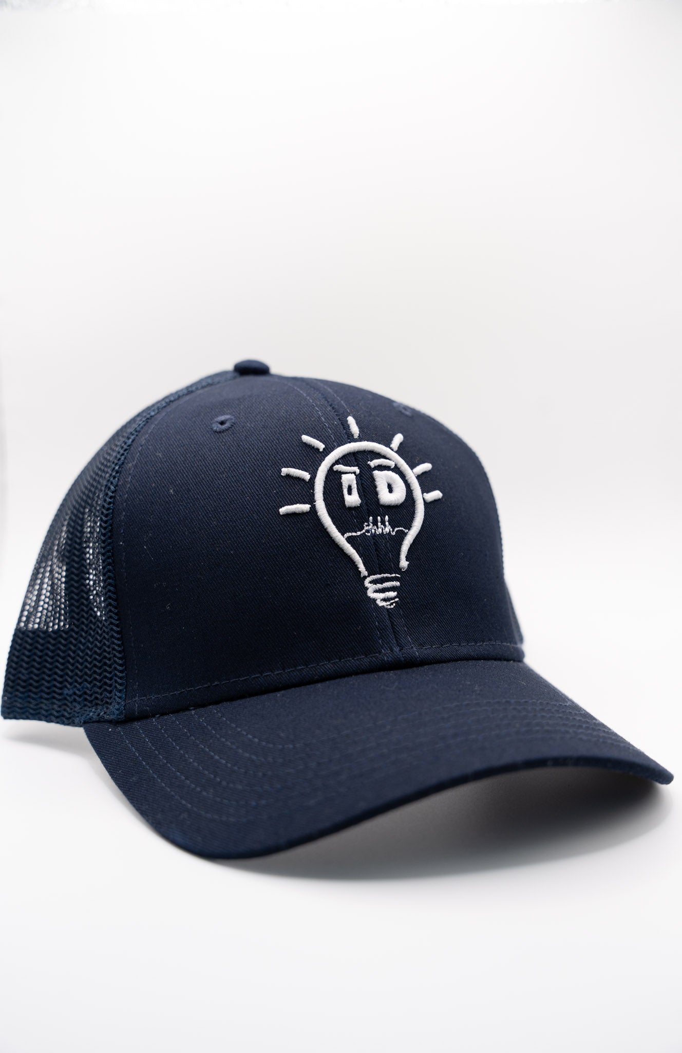 Trucker - Navy Blue w/ White logo