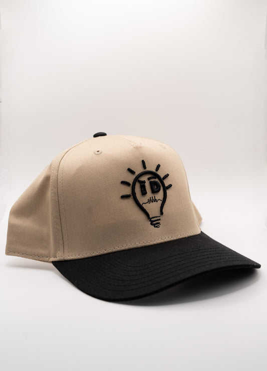 Baseball Cap - Khaki & Black w/ Black logo