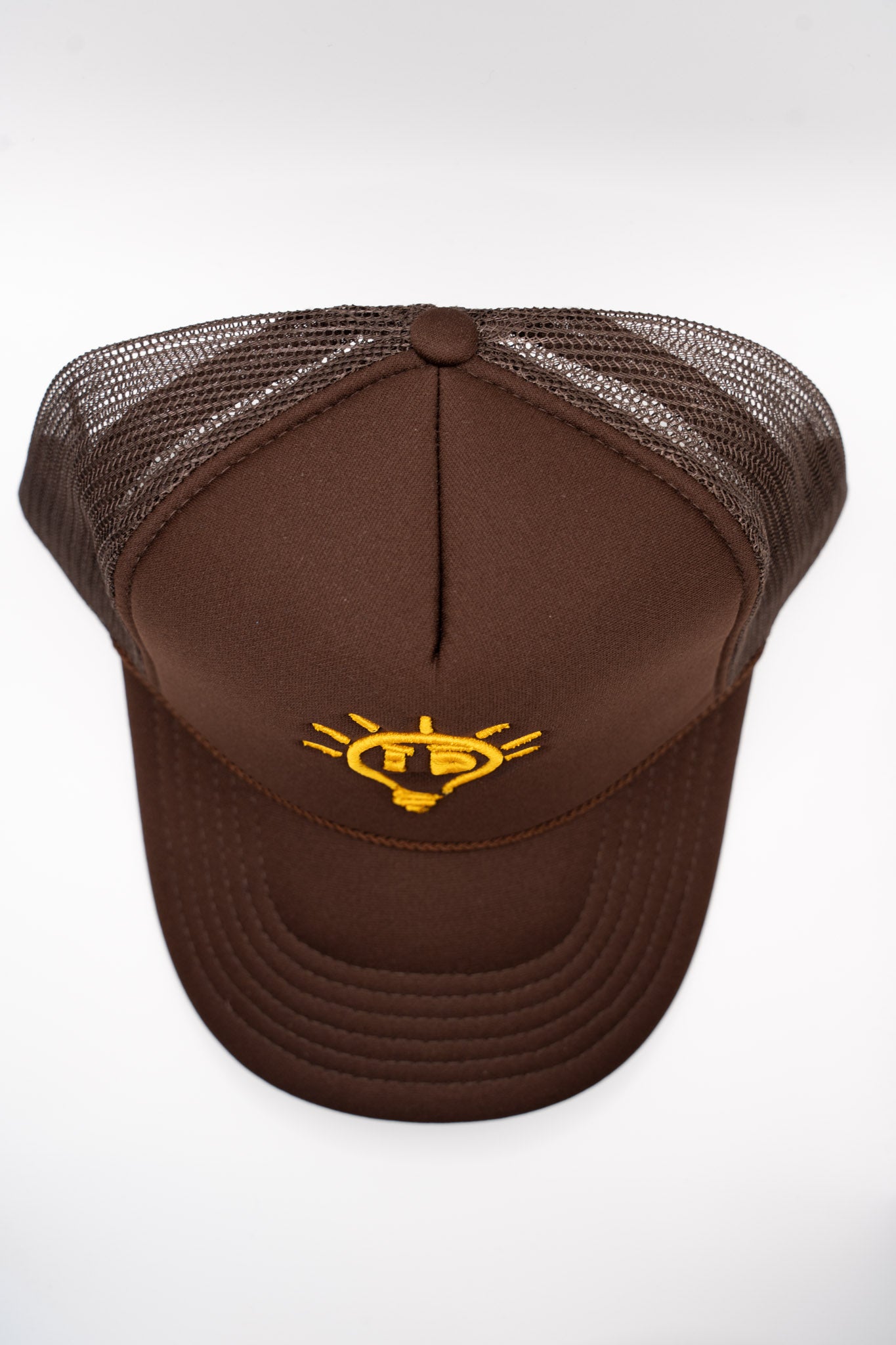 Foam Trucker Hat - Brown w/ Gold logo