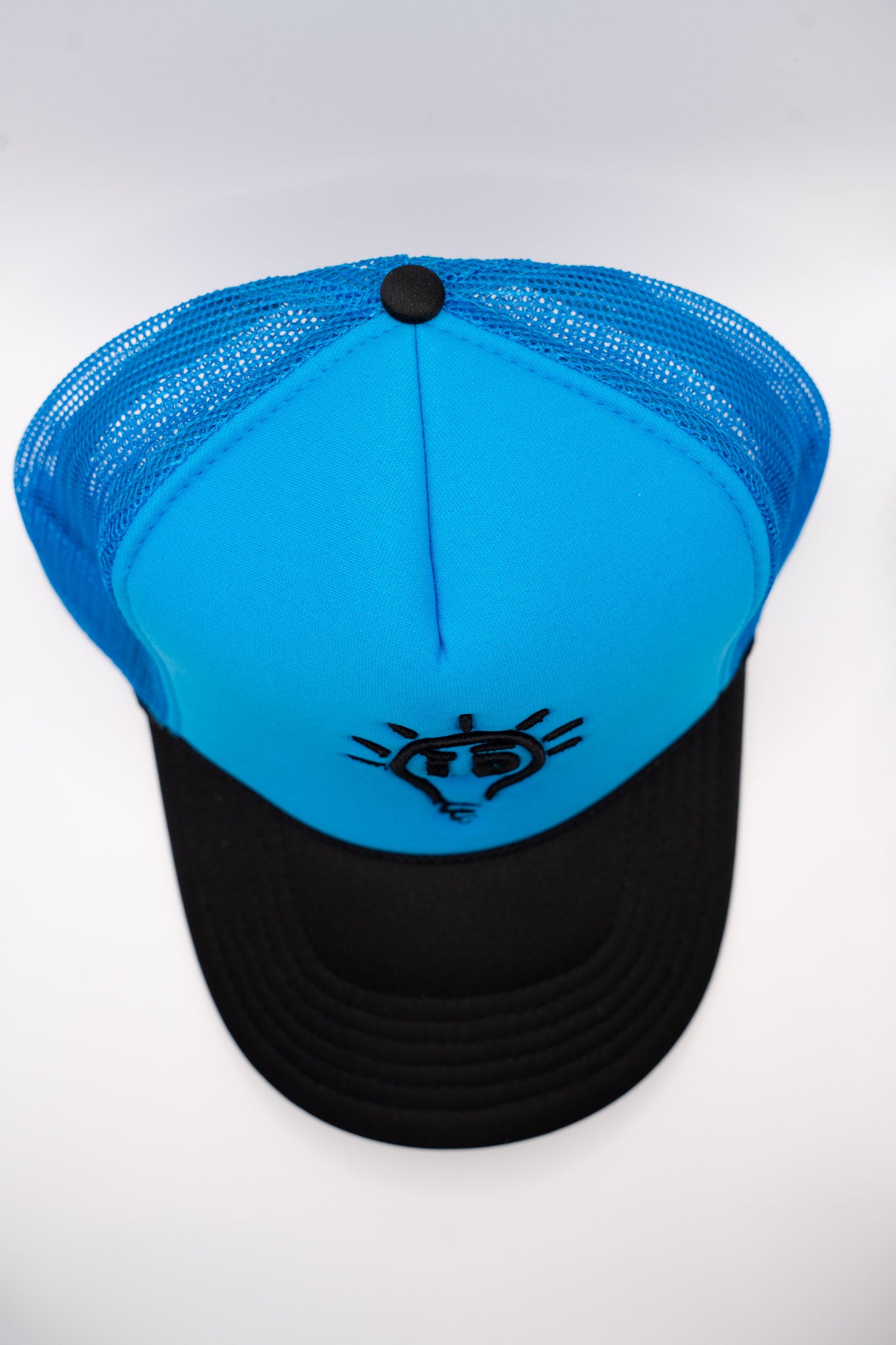 Foam Trucker Hat | Royal Blue & Black (brim) w/ Black logo