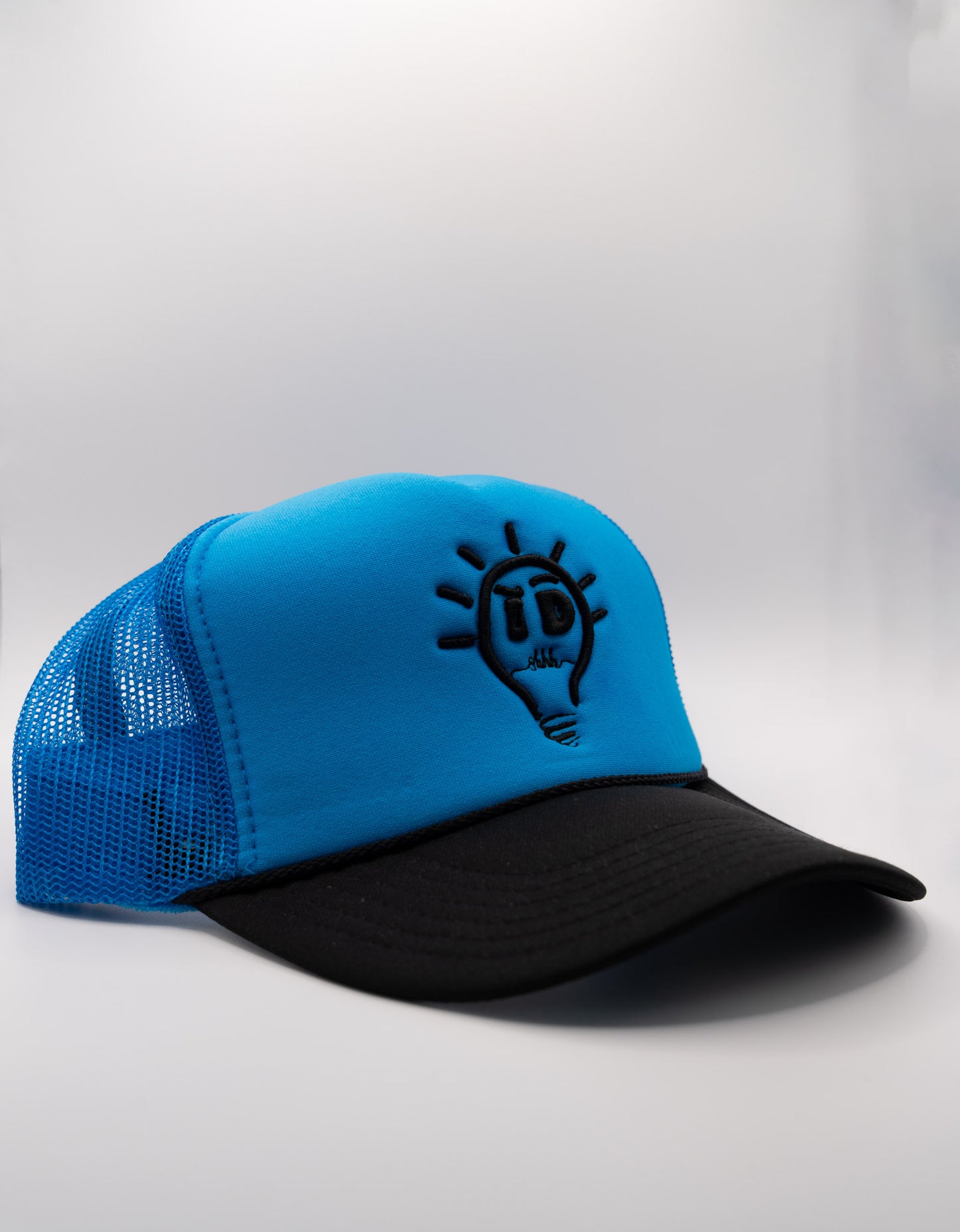 Foam Trucker Hat | Royal Blue & Black (brim) w/ Black logo