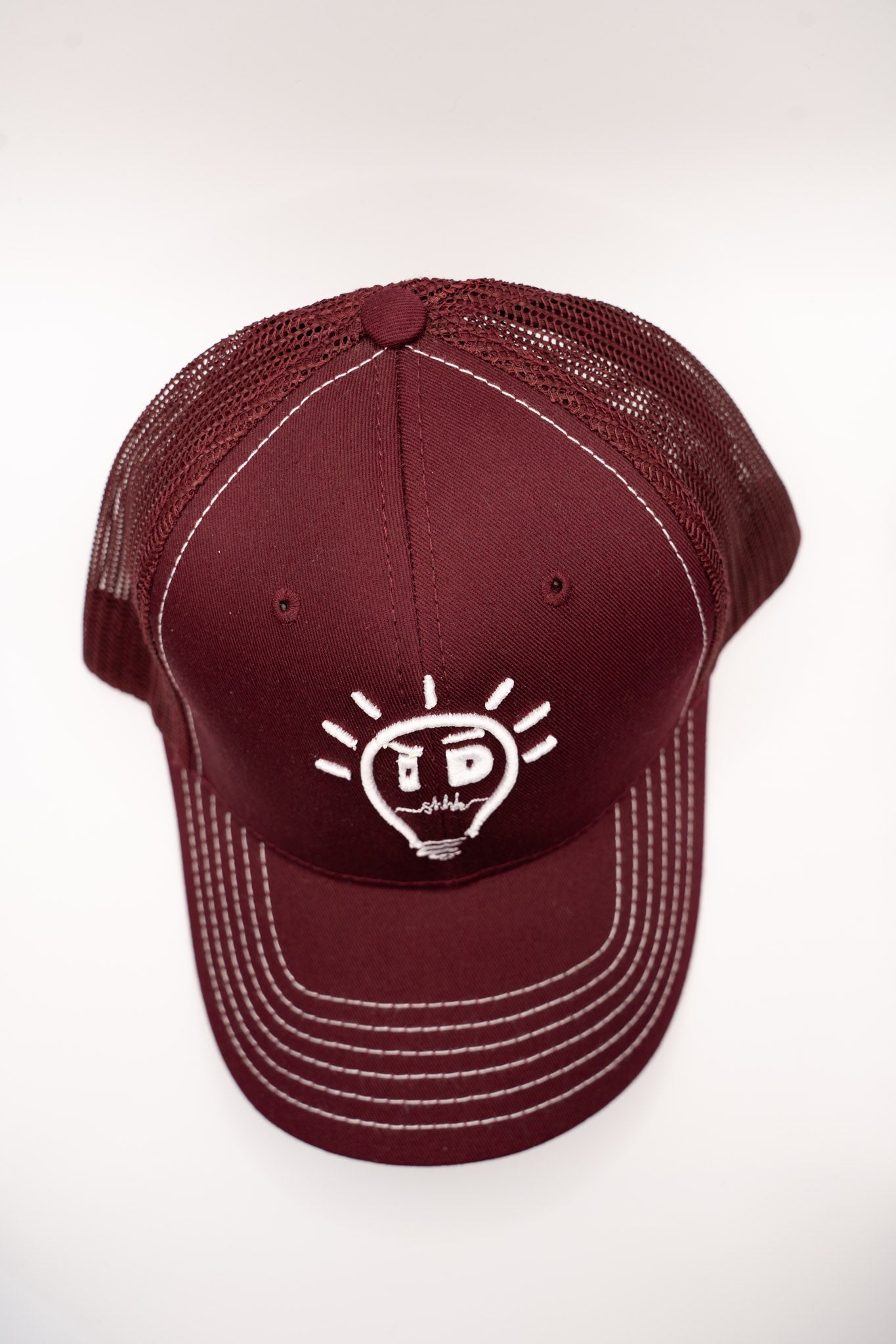 Trucker - Maroon w/ White logo & brim strip