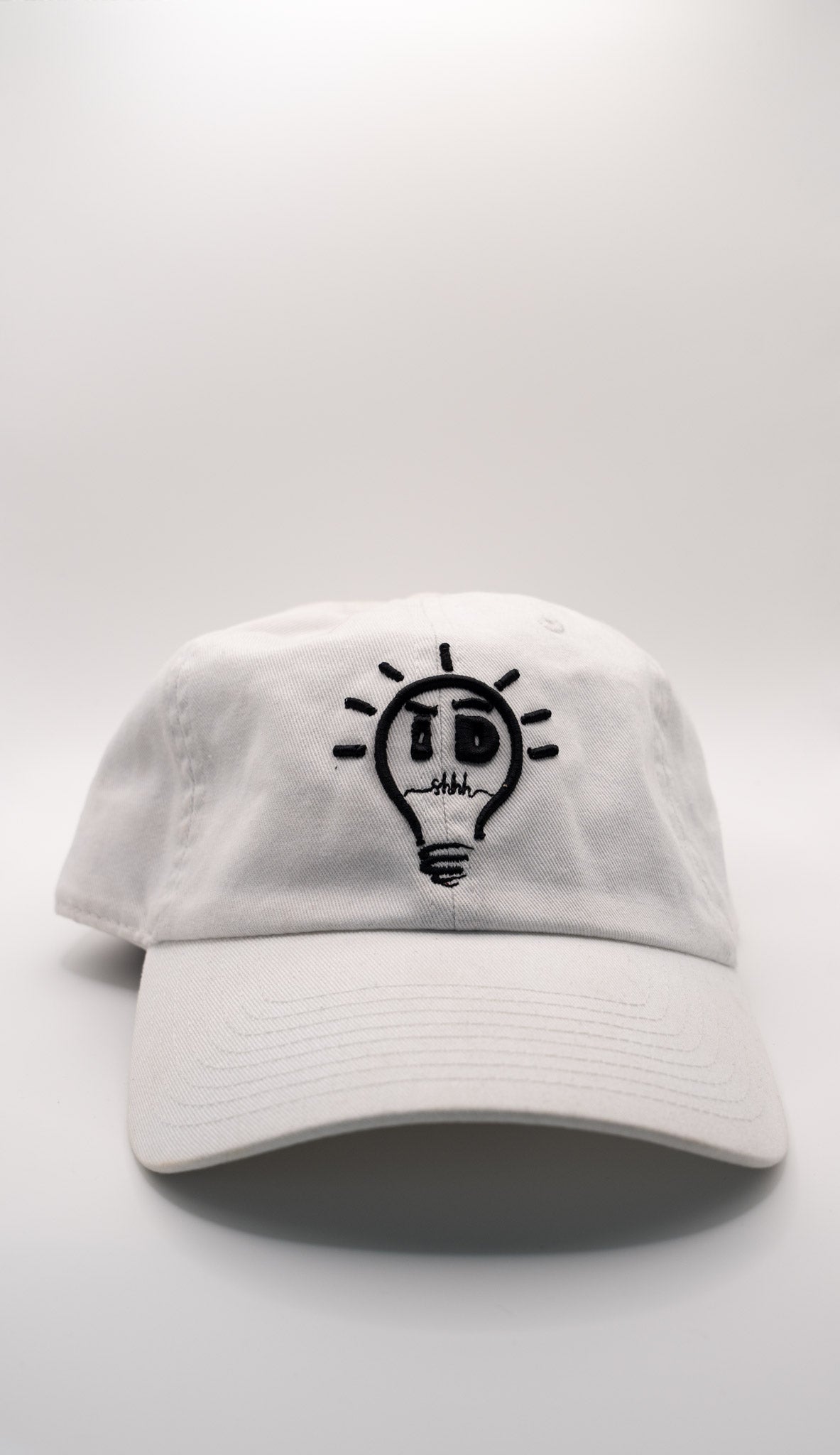 Dad Hat - White w/ Black logo