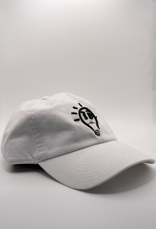 Dad Hat - White w/ Black logo