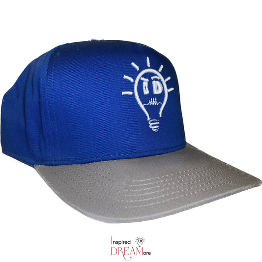 Baseball Cap - Royal Blue & Grey w/ White logo